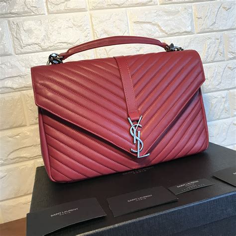 ysl bags red color.